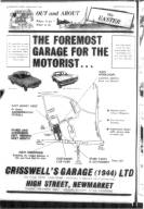 Crisswells Garage advert 27th March 1969